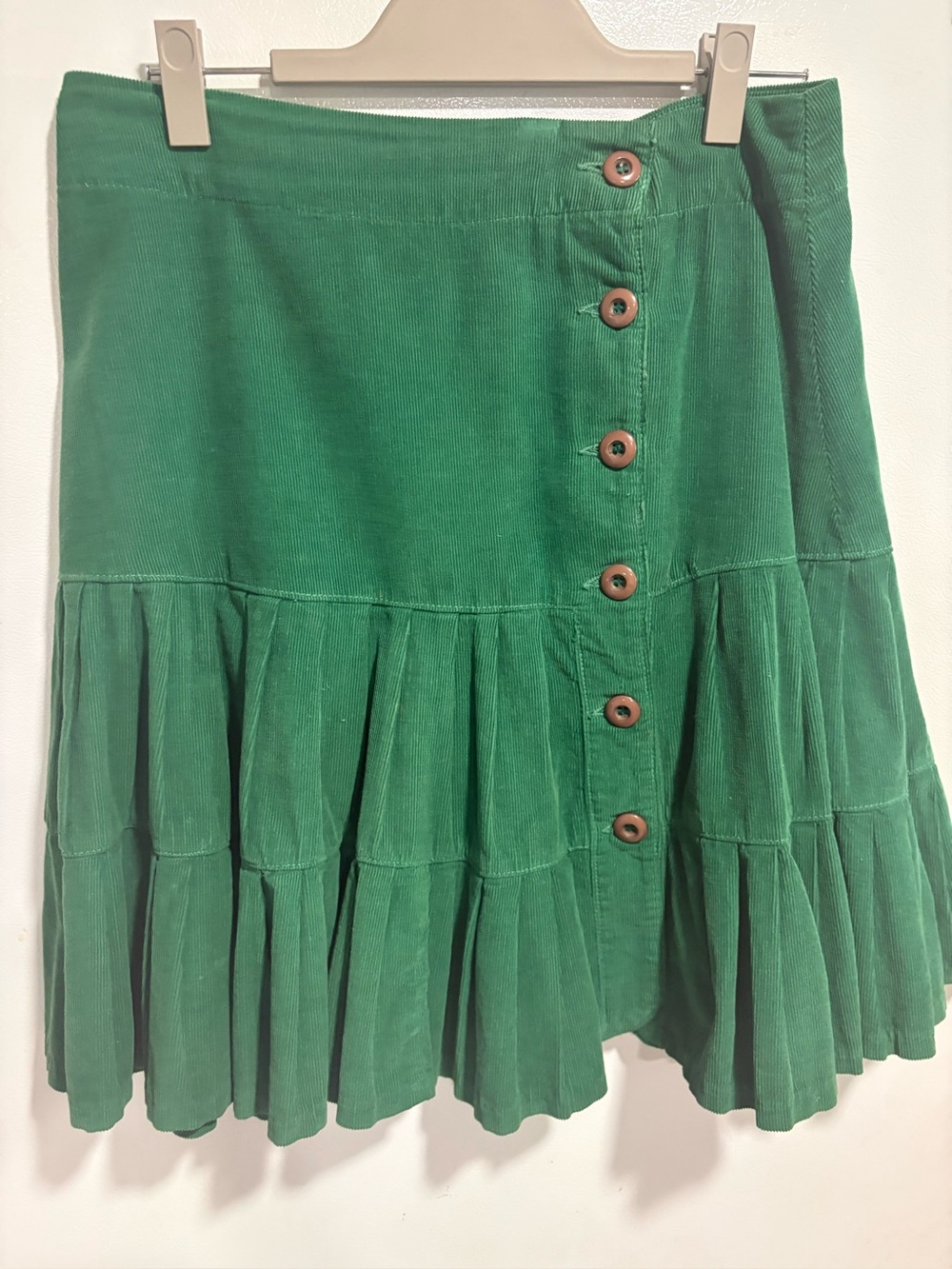 Sitwell Corduroy Button Front Tiered Skirt Western Women Size 10